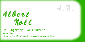 albert noll business card